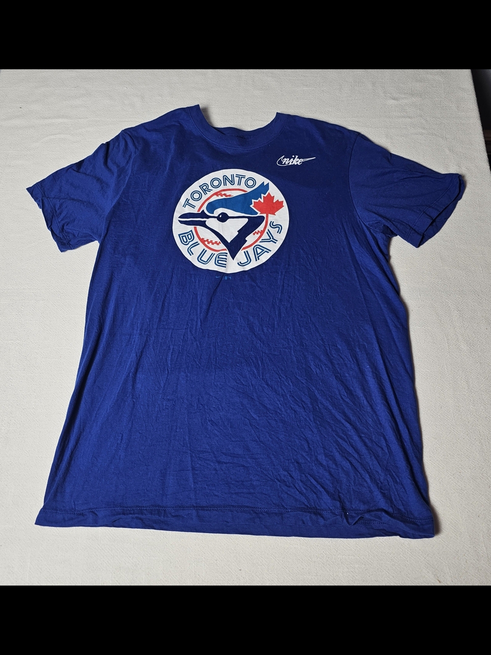 Nike Royal Toronto Blue Jays Cooperstown Collection Logo T-Shirt Mens Medium